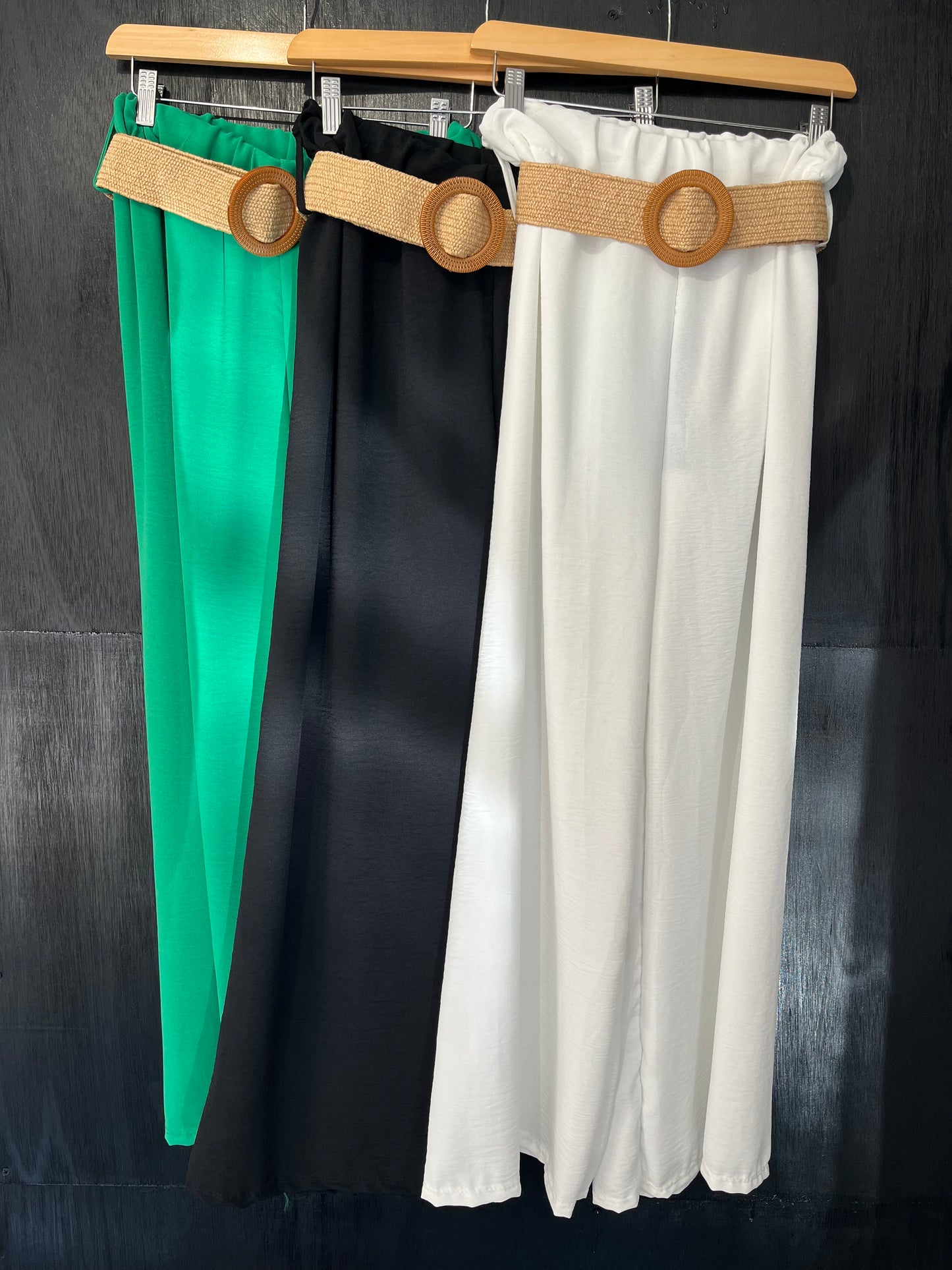 wide leg trouser with Stretch Belt