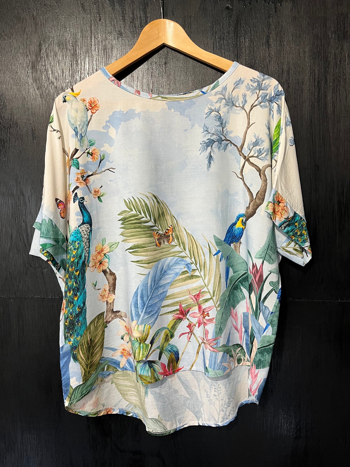 Oriental print viscose top