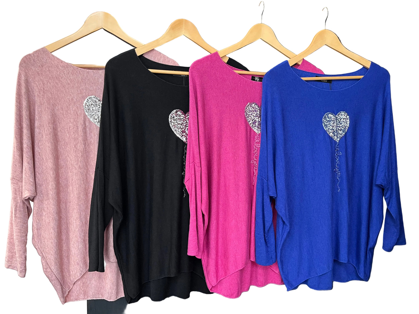 Soft Knit long sleeve jumper with Heart Embellishment design