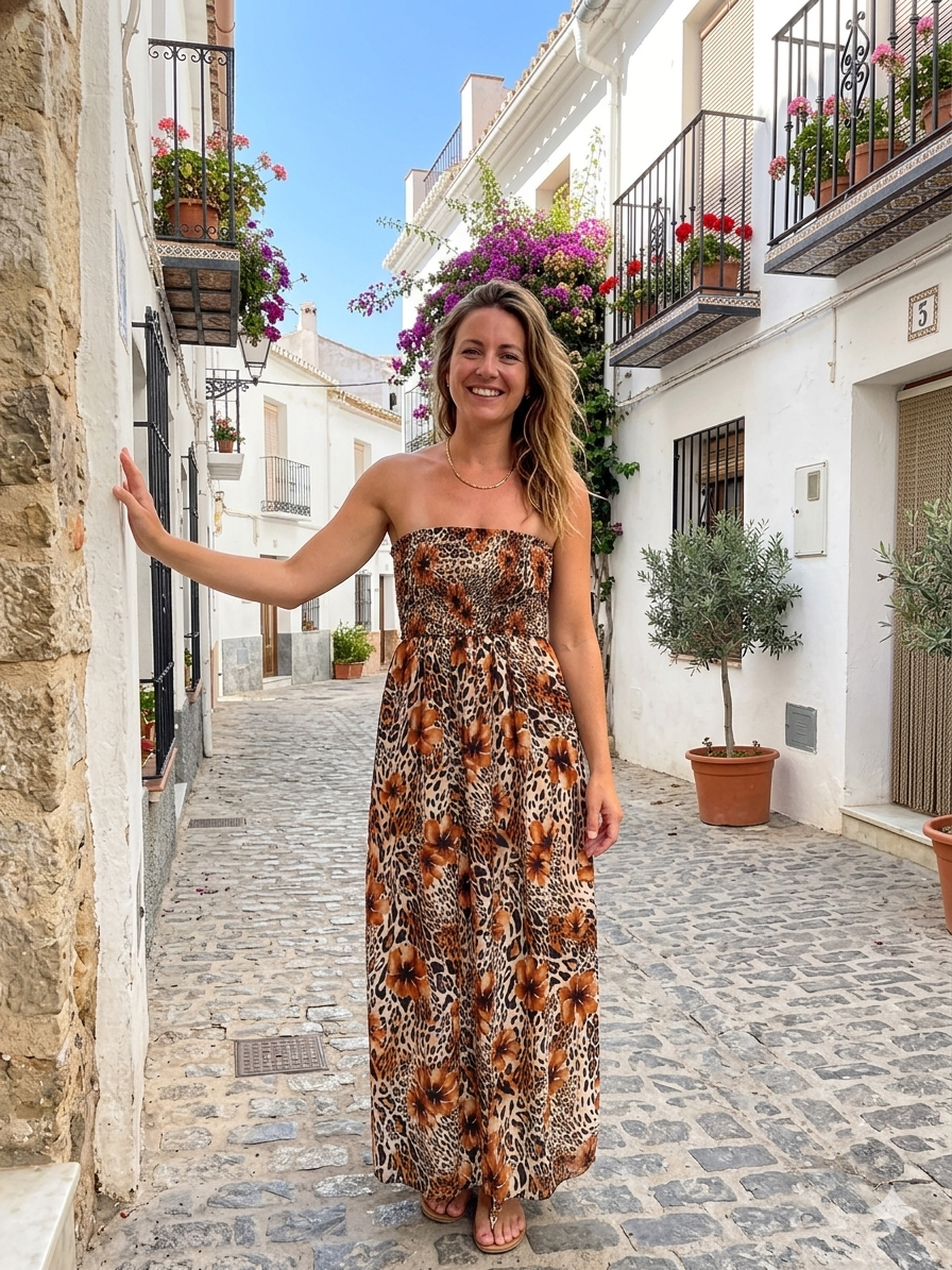Maxi strapless dress