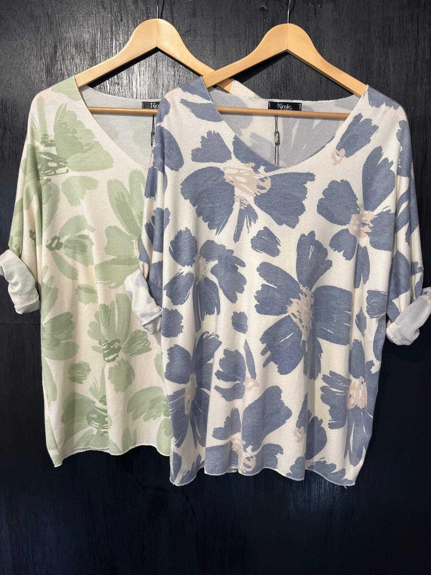soft knit floral printed jumper