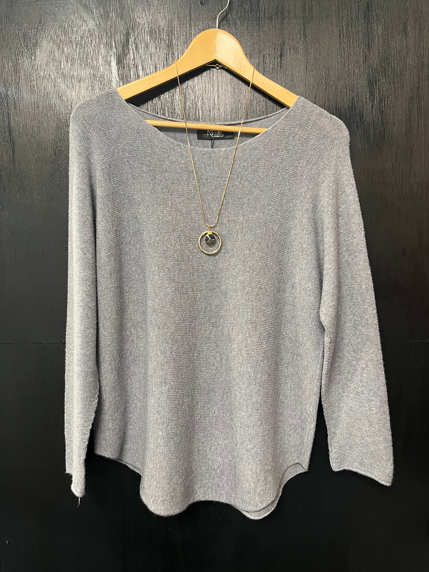 Beautiful soft knit jumper with necklace