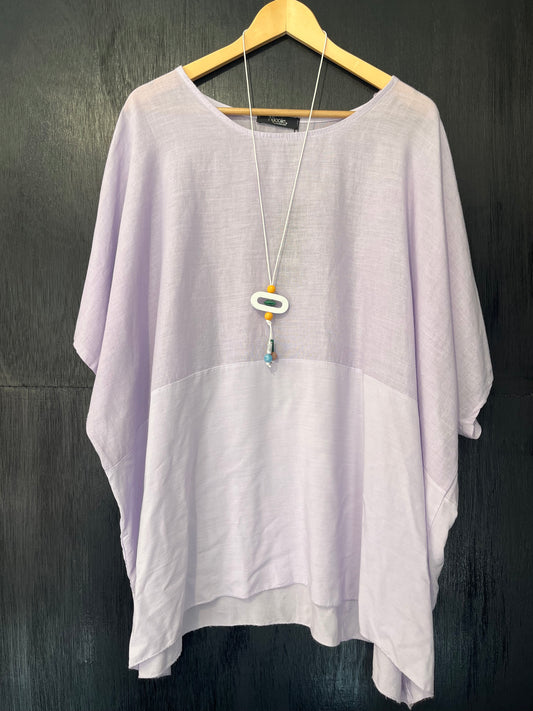 Two Tone lilac Necklace tunic