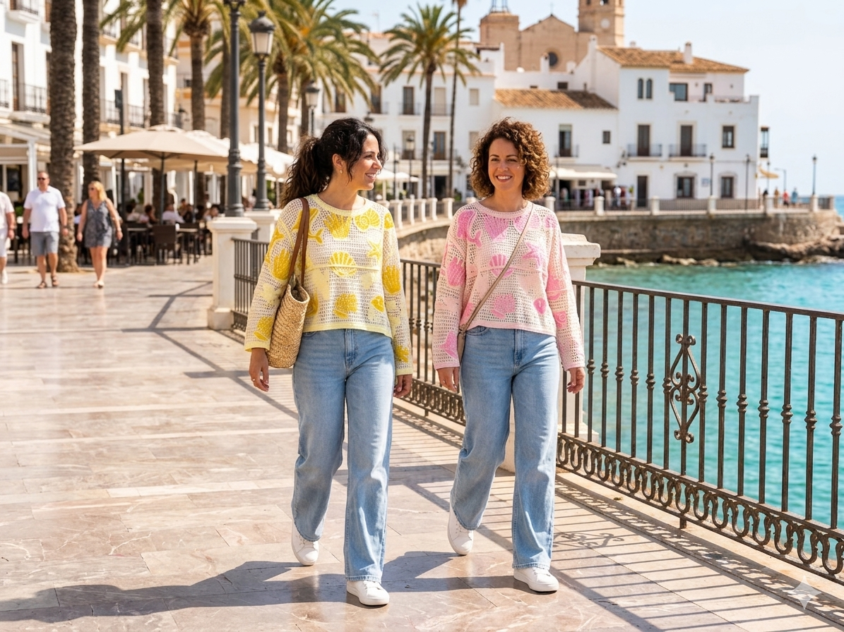 crochet shell design jumper
