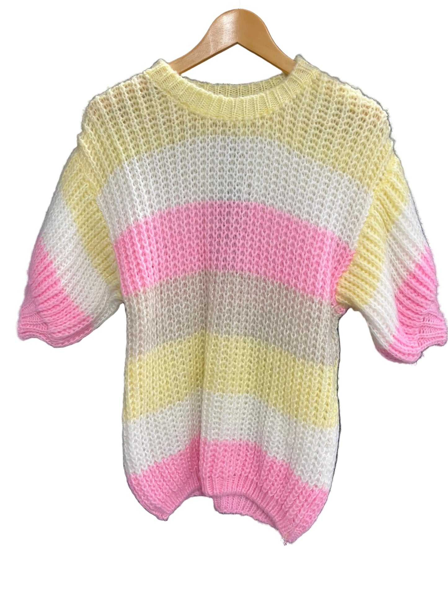 Chunky soft knitted striped jumper