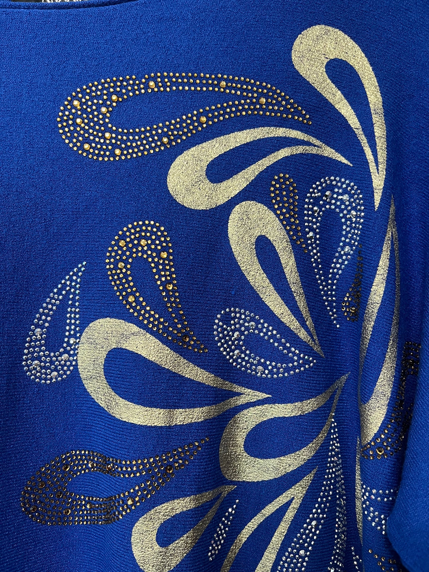 soft Knit jumper with duel floral print embellishment