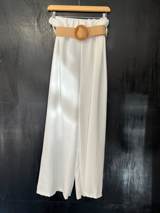 wide leg trouser with Stretch Belt
