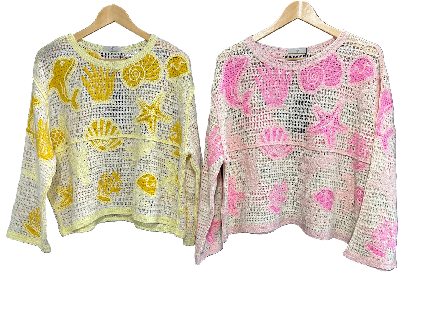 crochet shell design jumper