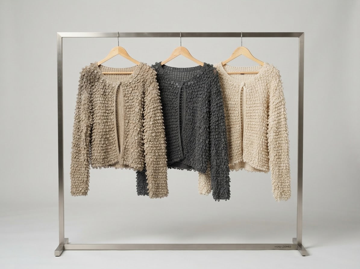 ladies one button loop knit cardigan