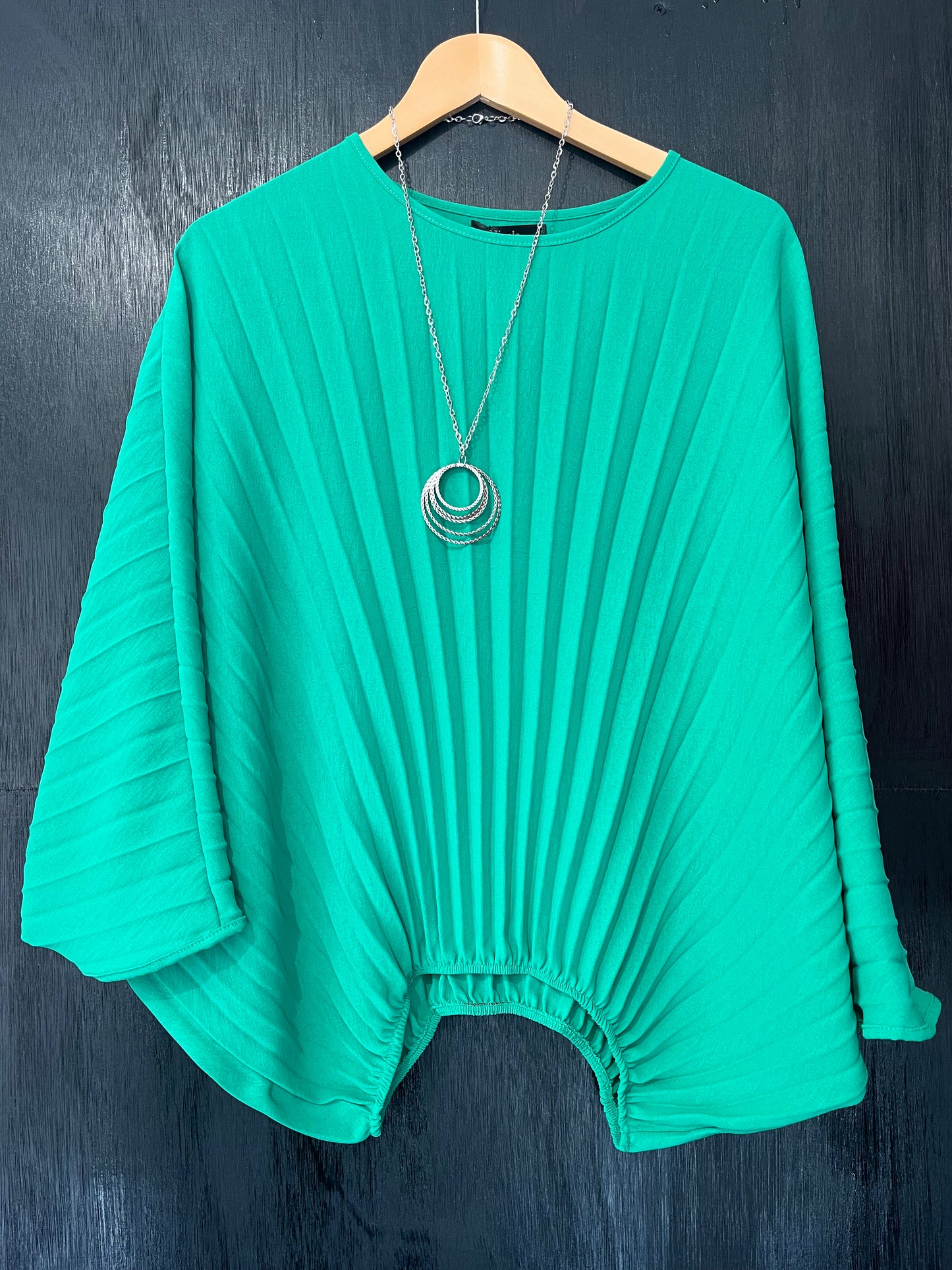 Pleated hem Necklace Top