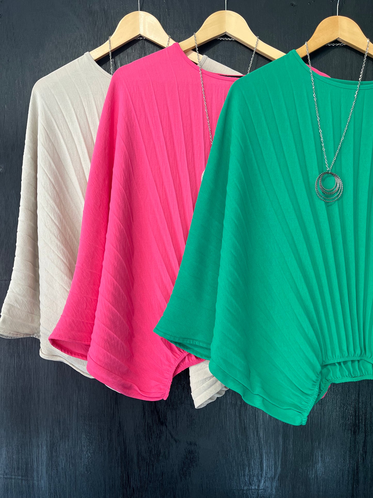 Pleated hem Necklace Top